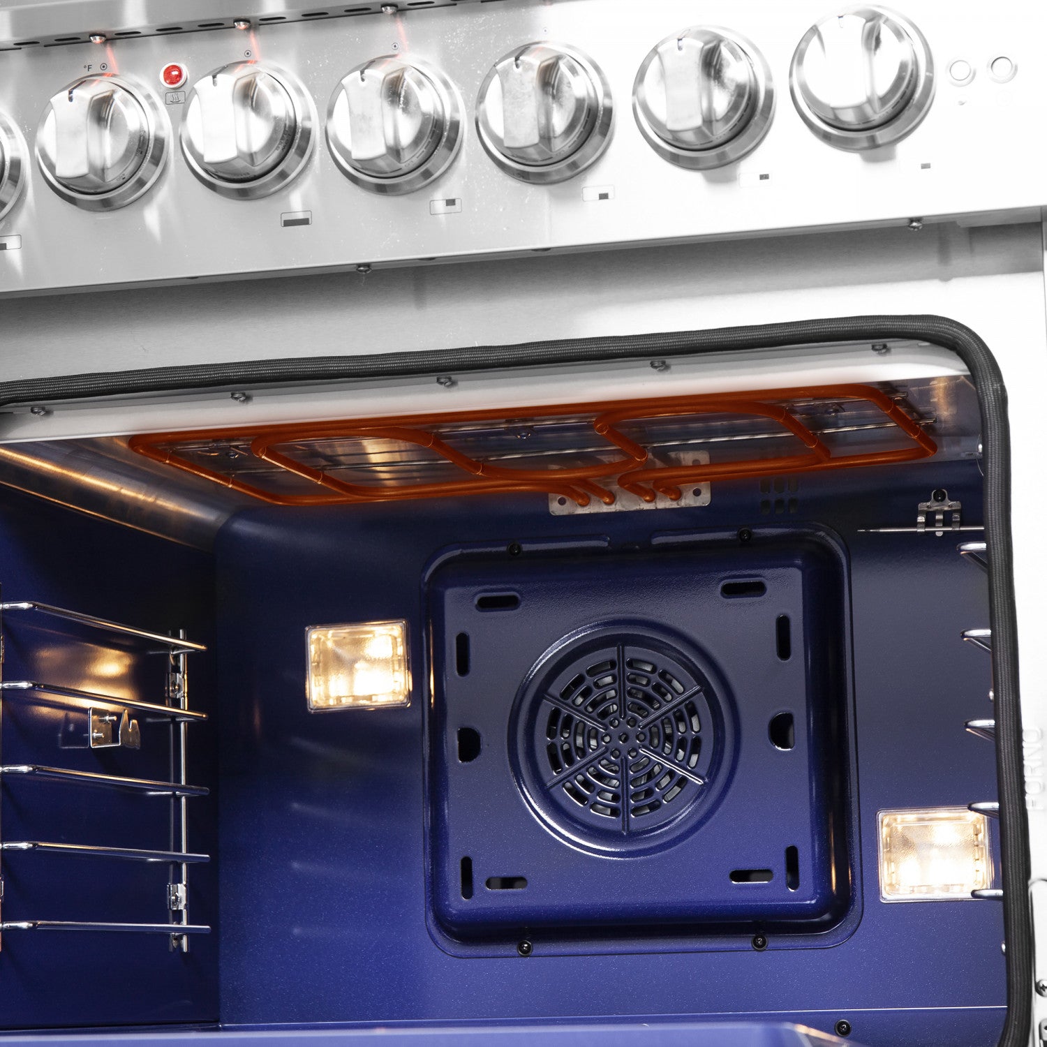 Forno Capriasca 48" Stainless Steel Freestanding Dual Fuel Double Oven Range with True Convection (6.58 Cu. Ft.) - FFSGS6387-48