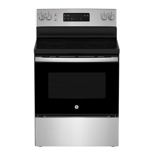 GE Cuisinière électrique 5,0 pi³ autonome 30 po acier inoxydable JCB630SVSS
