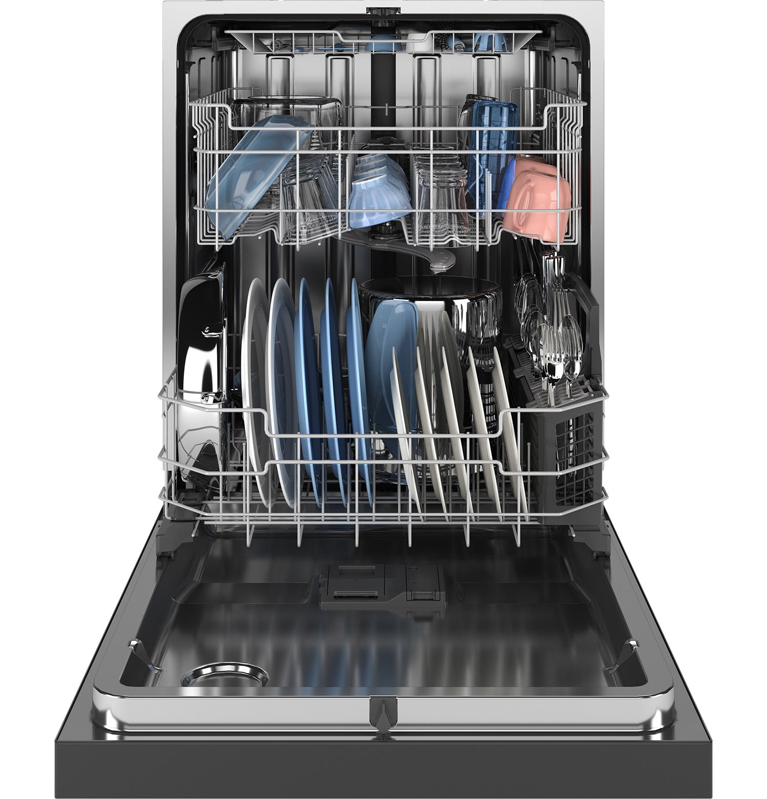 GE 24" Fingerprint Resistant Stainless Steel Dishwasher with Stainless Steel Interior and Third Rack- GDF650SYVFS