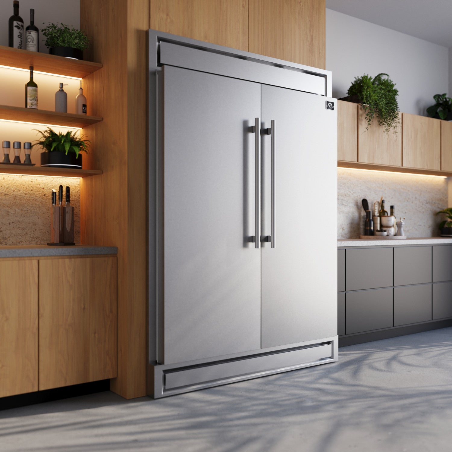 Forno Maderno 60" Stainless Steel 2-piece Built-In Convertible Refrigerator/Freezer (27.2 Cu. Ft.) - FFFFD1722-60S