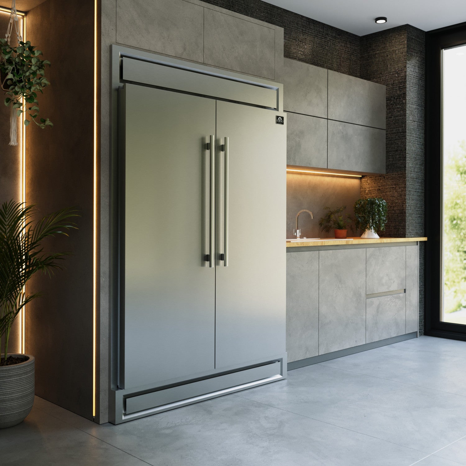 Forno Maderno 60" Stainless Steel 2-piece Built-In Convertible Refrigerator/Freezer (27.2 Cu. Ft.) - FFFFD1722-60S