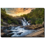 Sunset Falls Wall Art - Green/Blue/Brown - 16 X 20