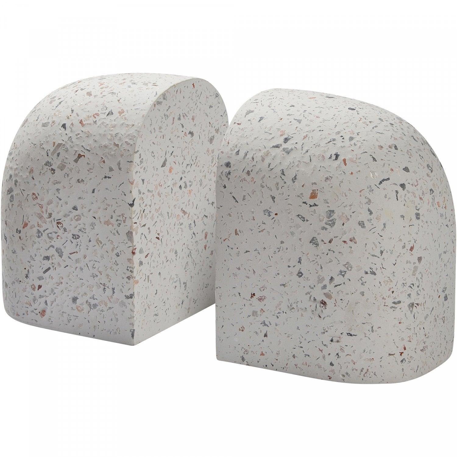 Bruna Bookends - White Speckled - Set of Two