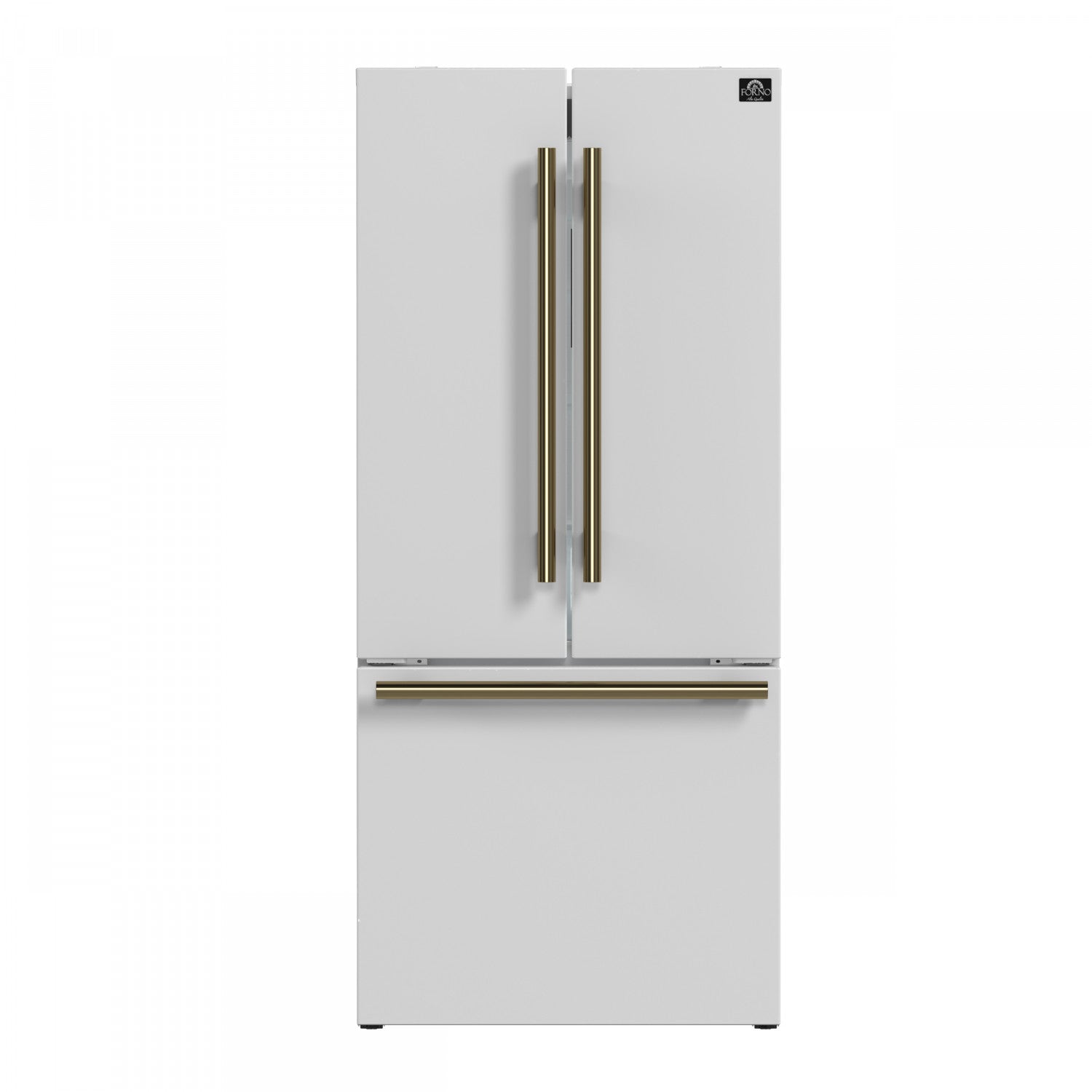 Forno Gallipoli 31" 17.5 Cu.Ft. White French Door Refrigerator with Ice Maker - FFFFD1974-31WHT