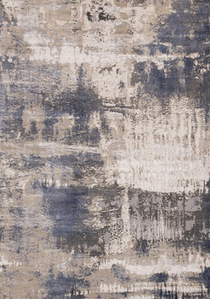 Logan Casual Contemporary Area Rug - 8' X 11' - Cream/Blue/Grey
