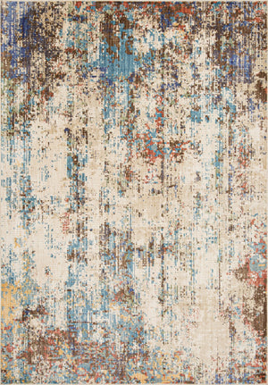Ishani 7' X 9' Area Rug - Cream/Blue/Taupe