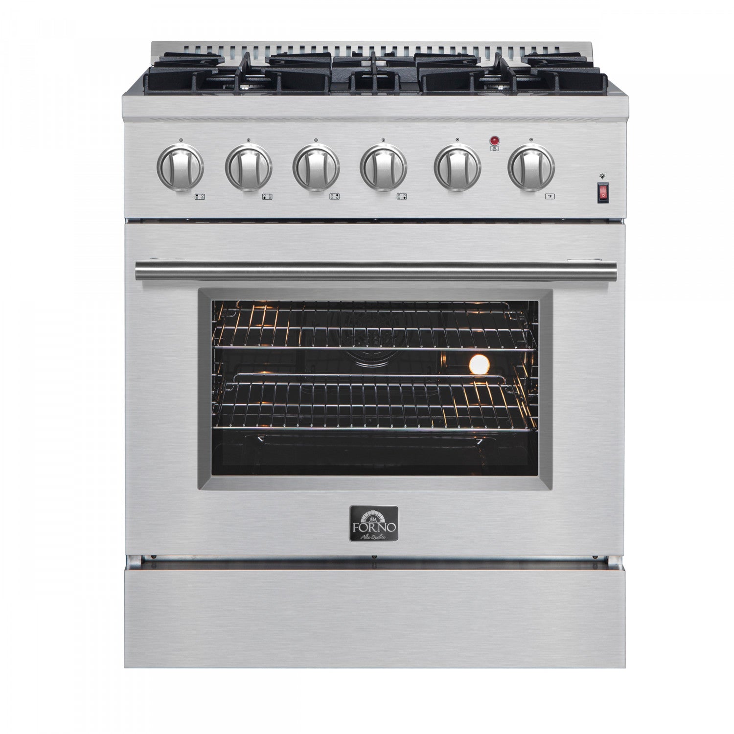Forno Marco 30" Stainless Steel Dual Fuel Range with True Convection (4.32 Cu. Ft.) - FFSGS6197-30