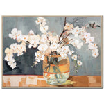 Spring in a Glass Wall Art - Blue/Orange - 40 X 55