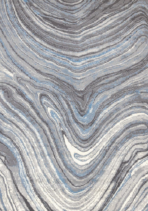 Functional Modern Area Rug - 5' X 8' - Blue/Grey