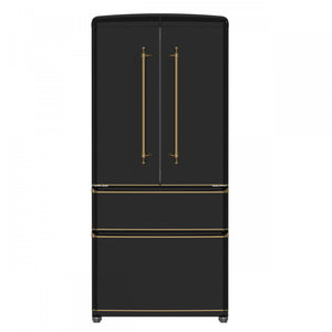 Forno Luigi 33" 18 Cu.Ft. Black French Door Refrigerator - FFFFD1791-33BLK