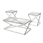 Seeley 3-Piece Coffee Table Set - Silver