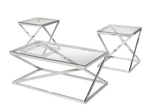 Seeley 3-Piece Coffee Table Set - Silver