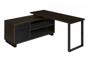 Runo Desk - Espresso Brown