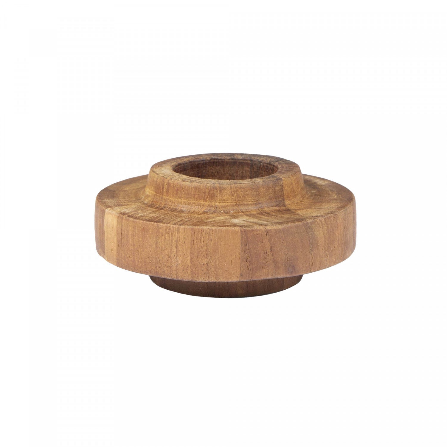 Bayan Ring Candle Holder - Wood Grain
