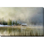 Cabin in the Fog Wall Art - Blue/Green - 16 X 20