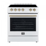 Forno Leonardo White Slide-In Electric Range (5.0 Cu. Ft.) - FFSEL6022-30WHT