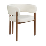 Rhett Dining Chair - Cream/Walnut - Set of Two