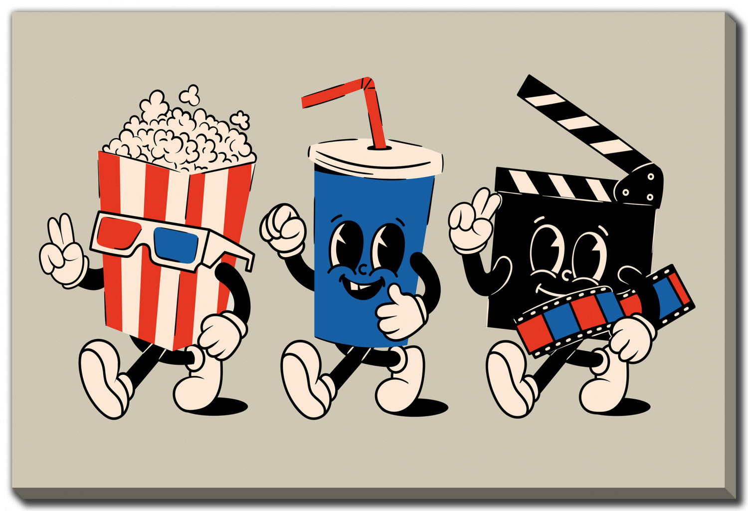 Movie Night Fun Wall Art - Multi-Colour - 22 X 28