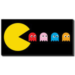 Pac-man Parade Wall Art - Multi-Colour - 10 X 20