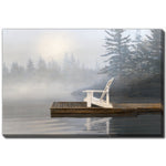 Stillness at the Lake Wall Art - Blue/Brown - 30 X 45