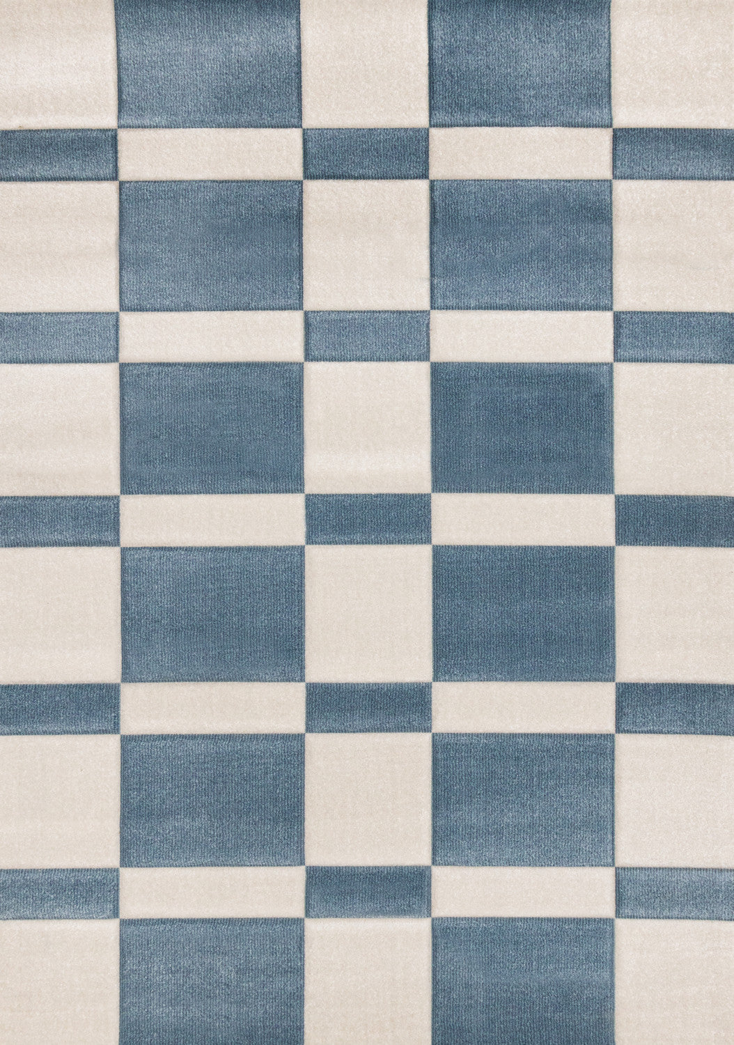 Finley Modern Geometric Area Rug - 8' X 11' - Blue/White