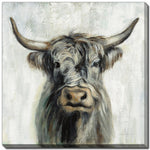 Monochrome Moo Wall Art - Neutral - 24 X 24