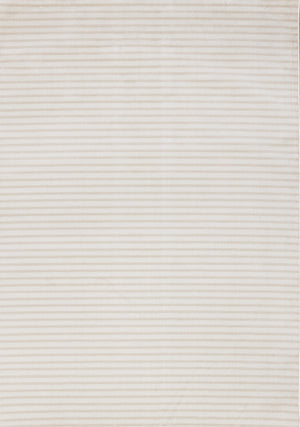 Machine Washable Modern Stripes Area Rug - 8' X 11' - Cream/Beige