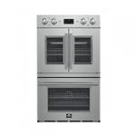 Forno Asti Stainless Steel 30" French Door Double Wall Oven With Dual True Convection And Air Fry (7.36 Cu. Ft.) - FBOEL1340-30