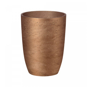 Stravik Medium Tapered Planter - Metallic Bronze