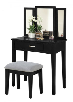 Campbell Vanity Table Set - Black