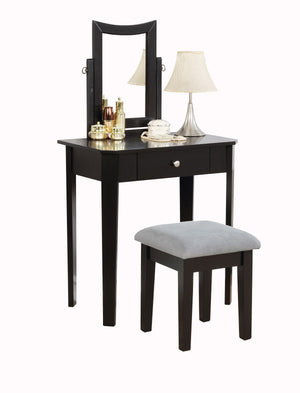 Anabella Coiffeuse et tabouret – noir