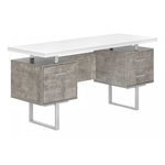 Loura Desk - White/Concrete Grey