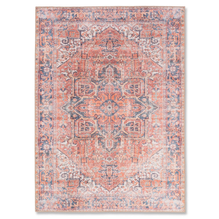 Aura Traditional Rug - 5' x 7' - Red/Blue