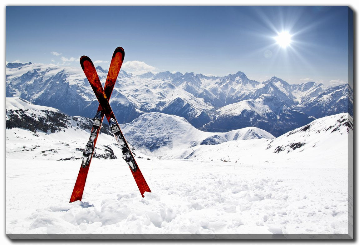 Waiting at the Peak Wall Art - White/Blue - 22 X 28