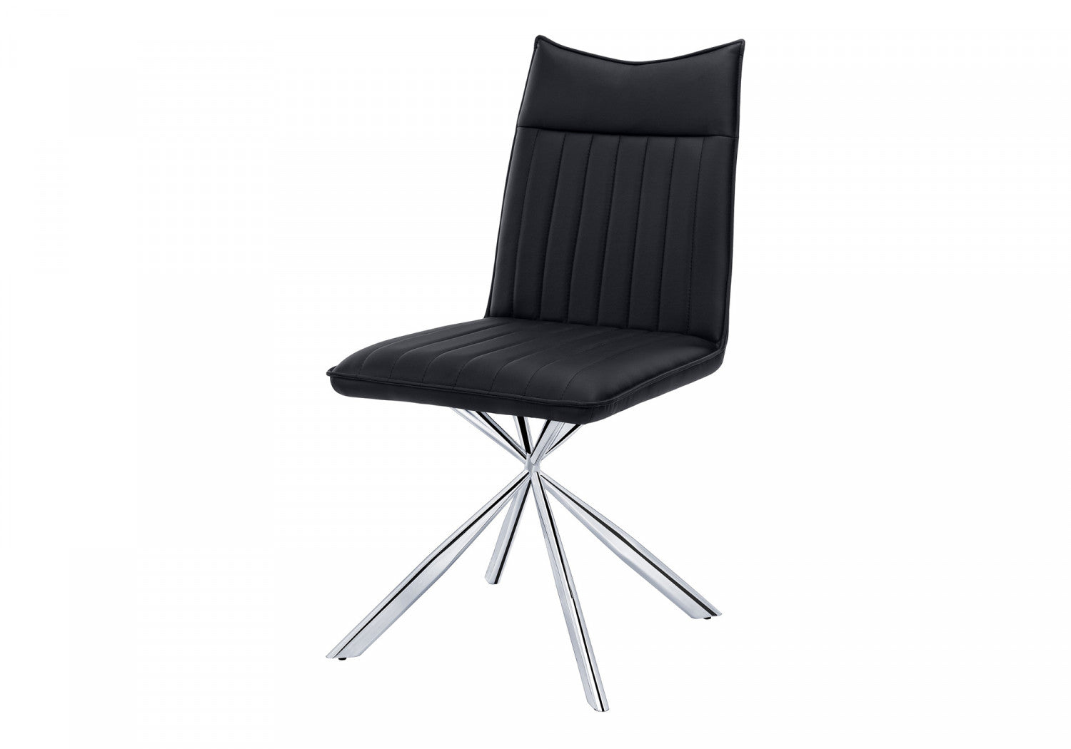 Fulton Dining Chair - Black/Chrome - Set Of Two