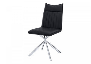 Fulton Dining Chair - Black/Chrome - Set Of Two