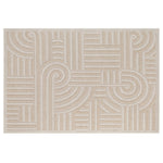 Assia Curves Outdoor Rug - 5' x 7' - Beige
