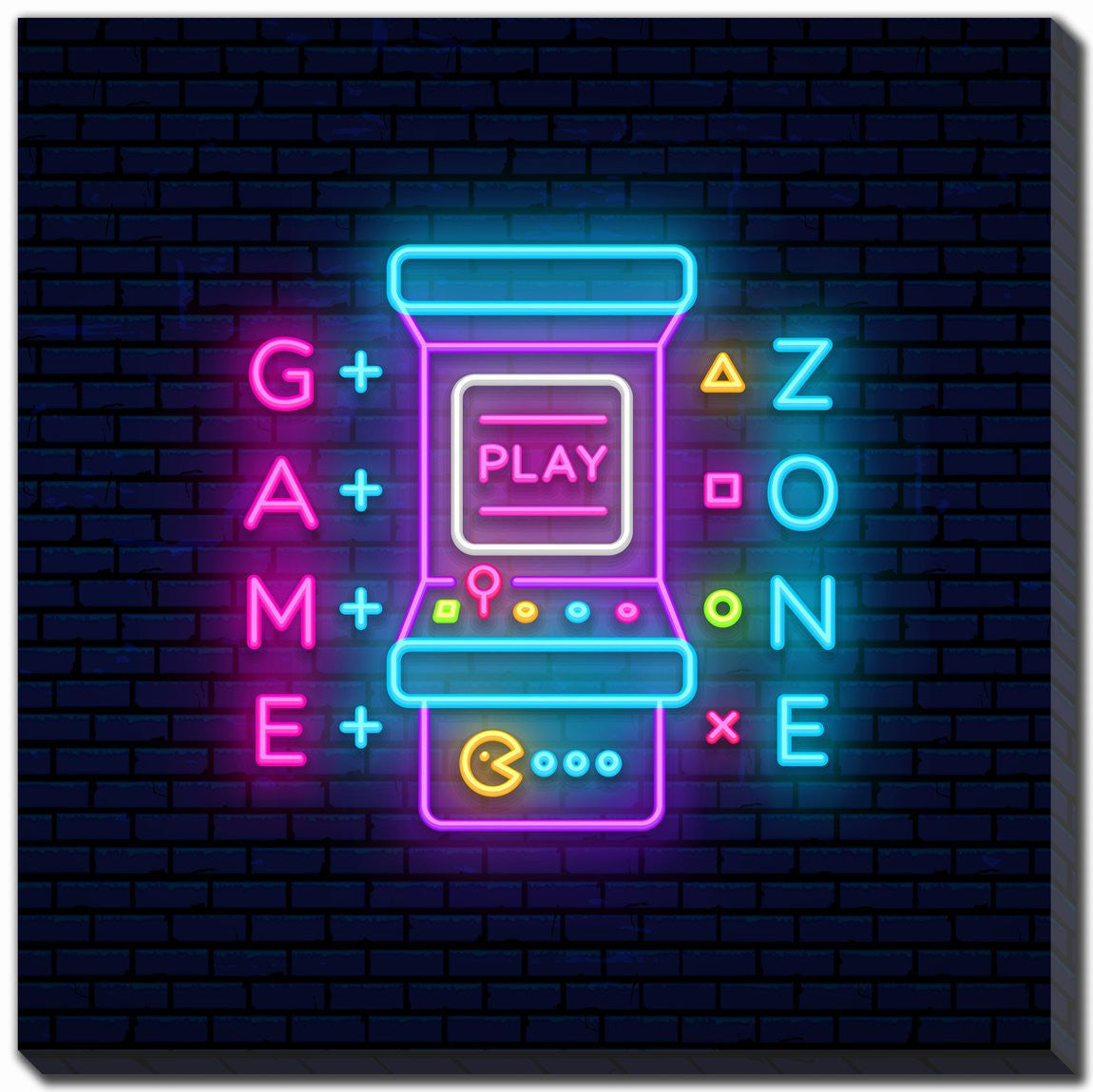 Game Zone Wall Art - Blue/Purple - 24 X 24
