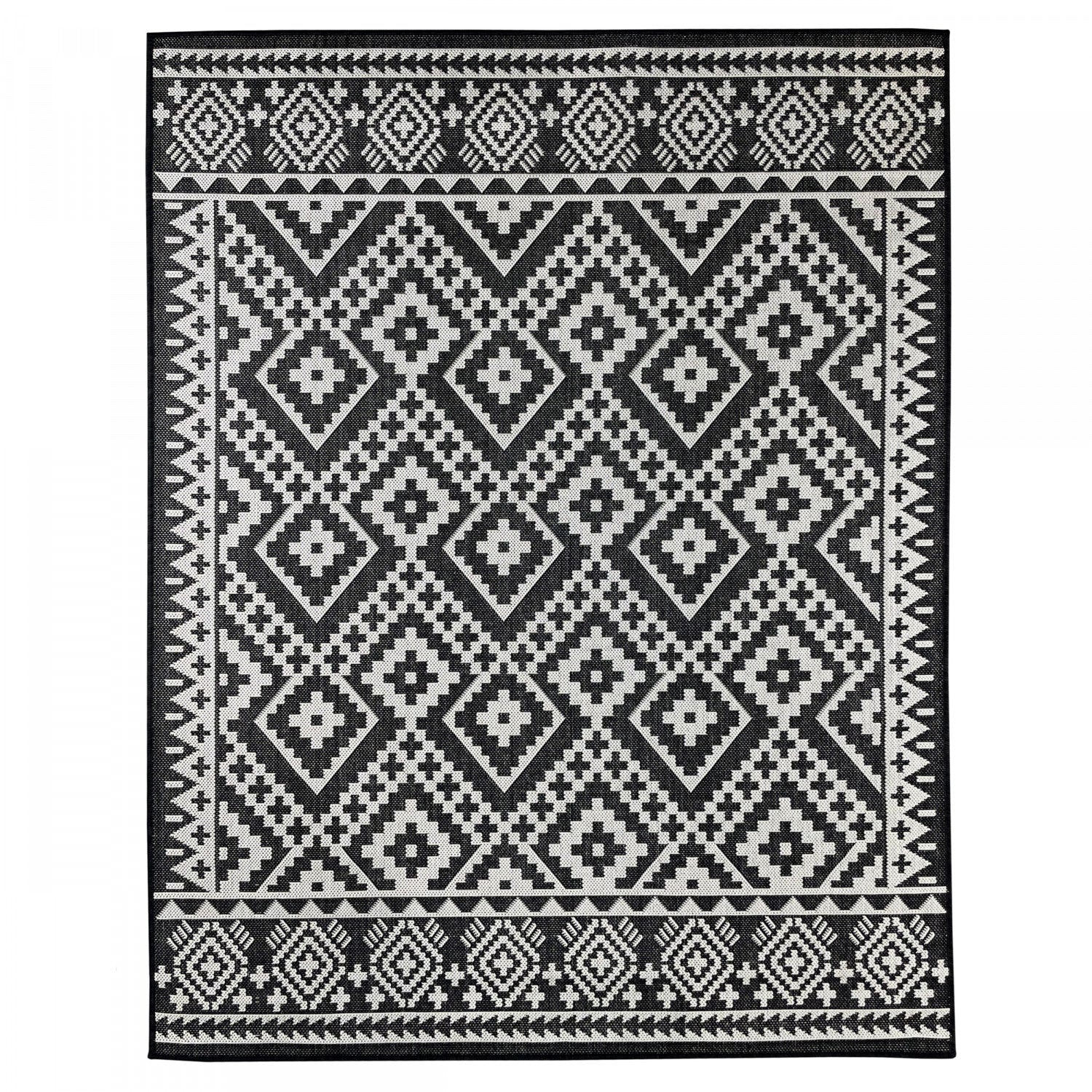 Cabana Tribal Indoor/Outdoor Rug - 3' x 5' - Black