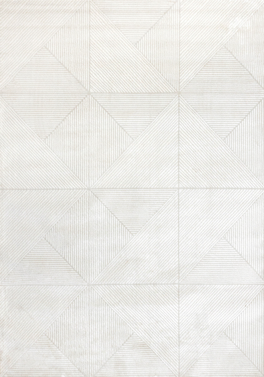 Hillary Neutral Diamonds Area Rug - 5' X 8' - Cream