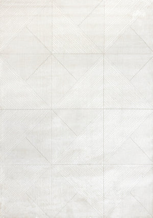 Hillary Neutral Diamonds Area Rug - 5' X 8' - Cream