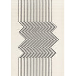 Functional Modern Soundwaves Area Rug - 8' X 11' - White/Black
