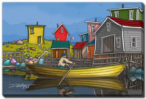 Rowboat Rendezvous Wall Art - Multi-Colour - 38 X 60
