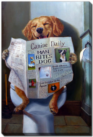 Bathroom Break Wall Art - Multi-Colour - 16 X 20