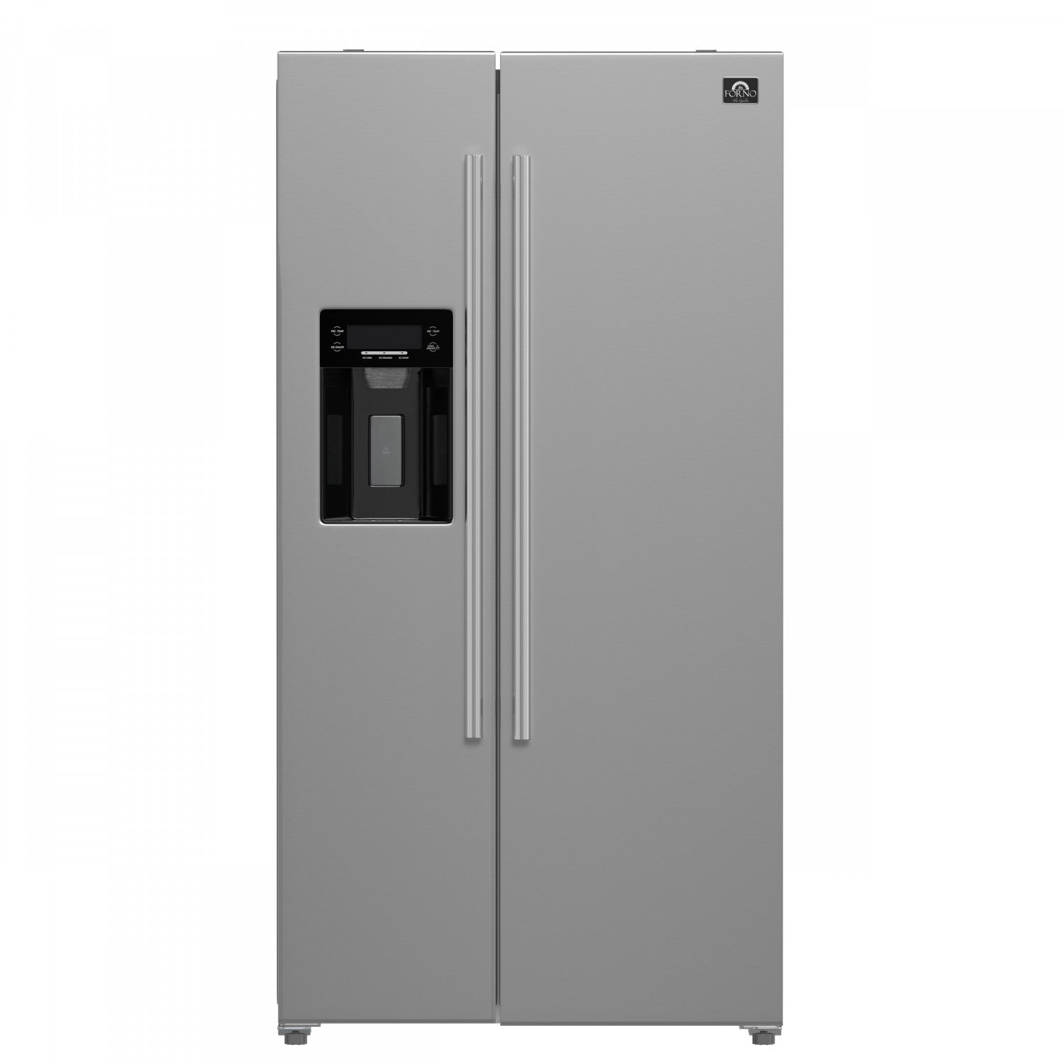 Forno Salerno 36" 20 Cu.Ft. Stainless Steel Freestanding Side-by-Side Refrigerator with Ice & Water Dispenser - FFRBI1844-36SB