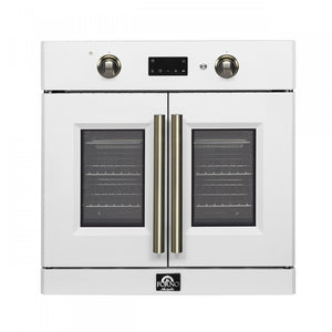 Forno Asti White 30" Electric Wall Oven with True Convection and Air Fry (3.68 Cu. Ft.) - FBOEL1333-30WHT