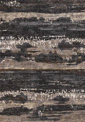 Allure Modern Dark Area Rug - 5' X 8' - Black/Brown