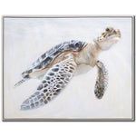 Beneath the Surface Wall Art - White/Blue - 32 X 40