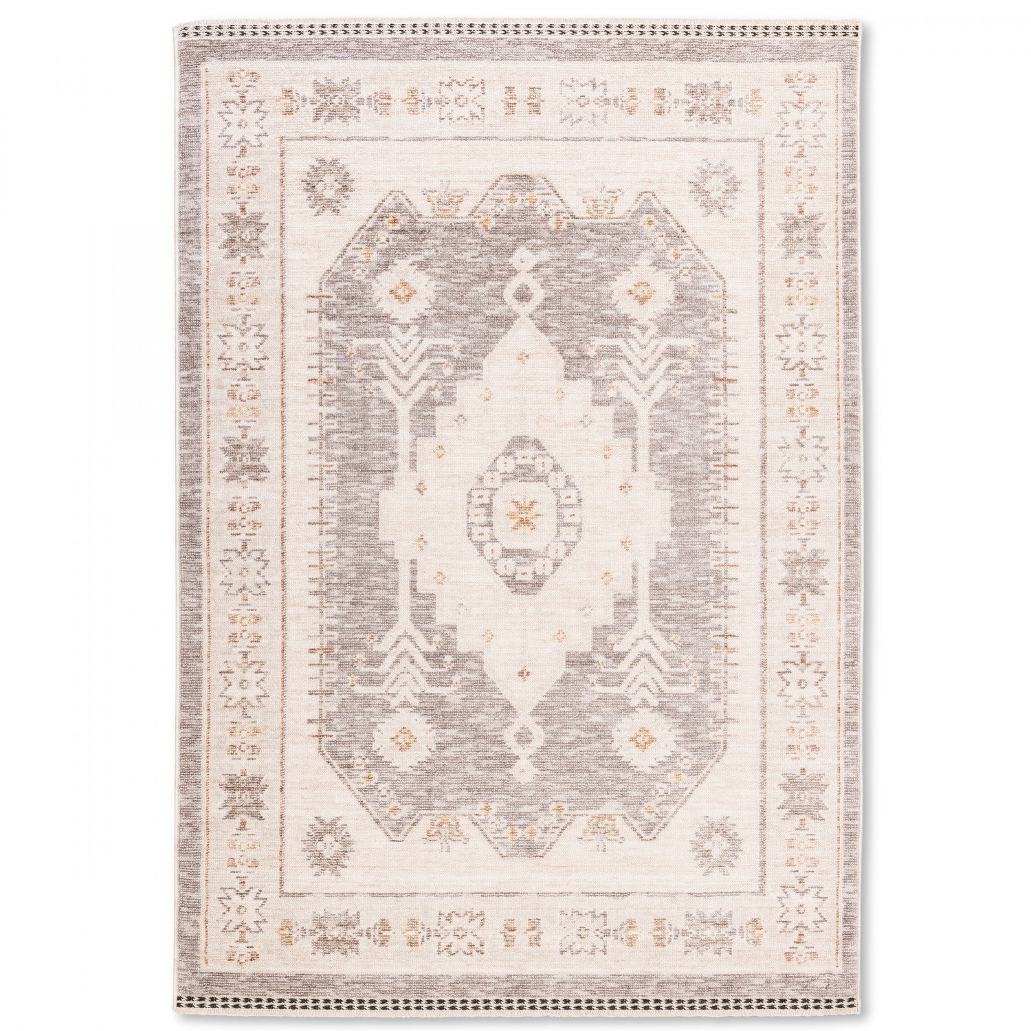 Poetic Classic Rug - 5' x 7' - Antique White/Brown