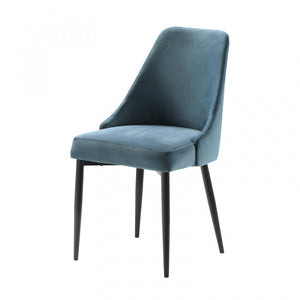 Eugenie Velvet Dining Chair - Blue - Set of Two
